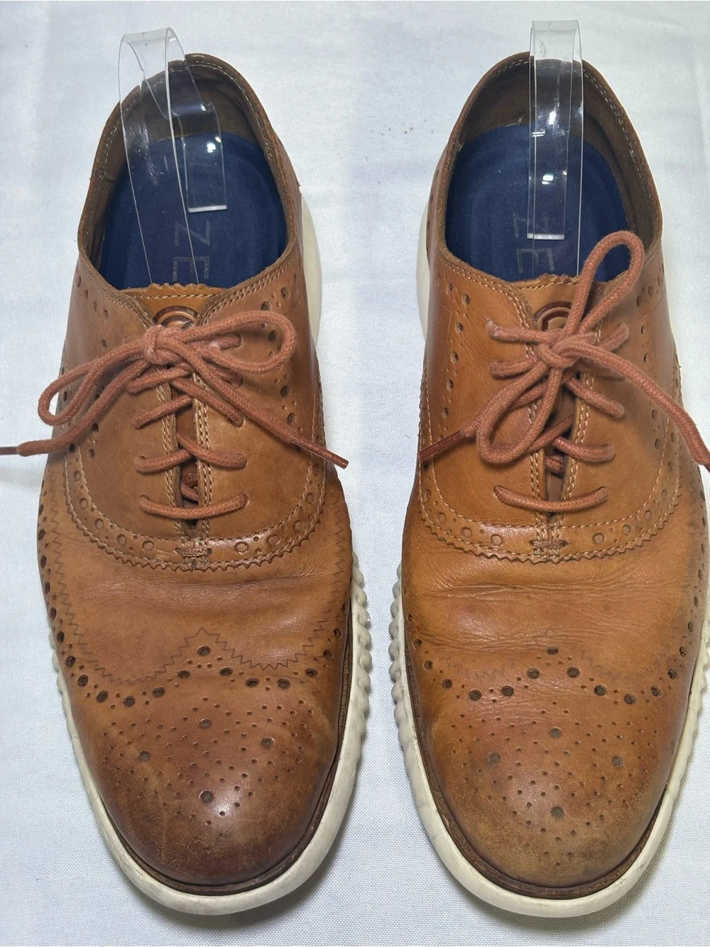 Cole Haan 2.Zerogrand Mens Size 10.5 Brown Classic Leather Wingtip Oxford Shoes